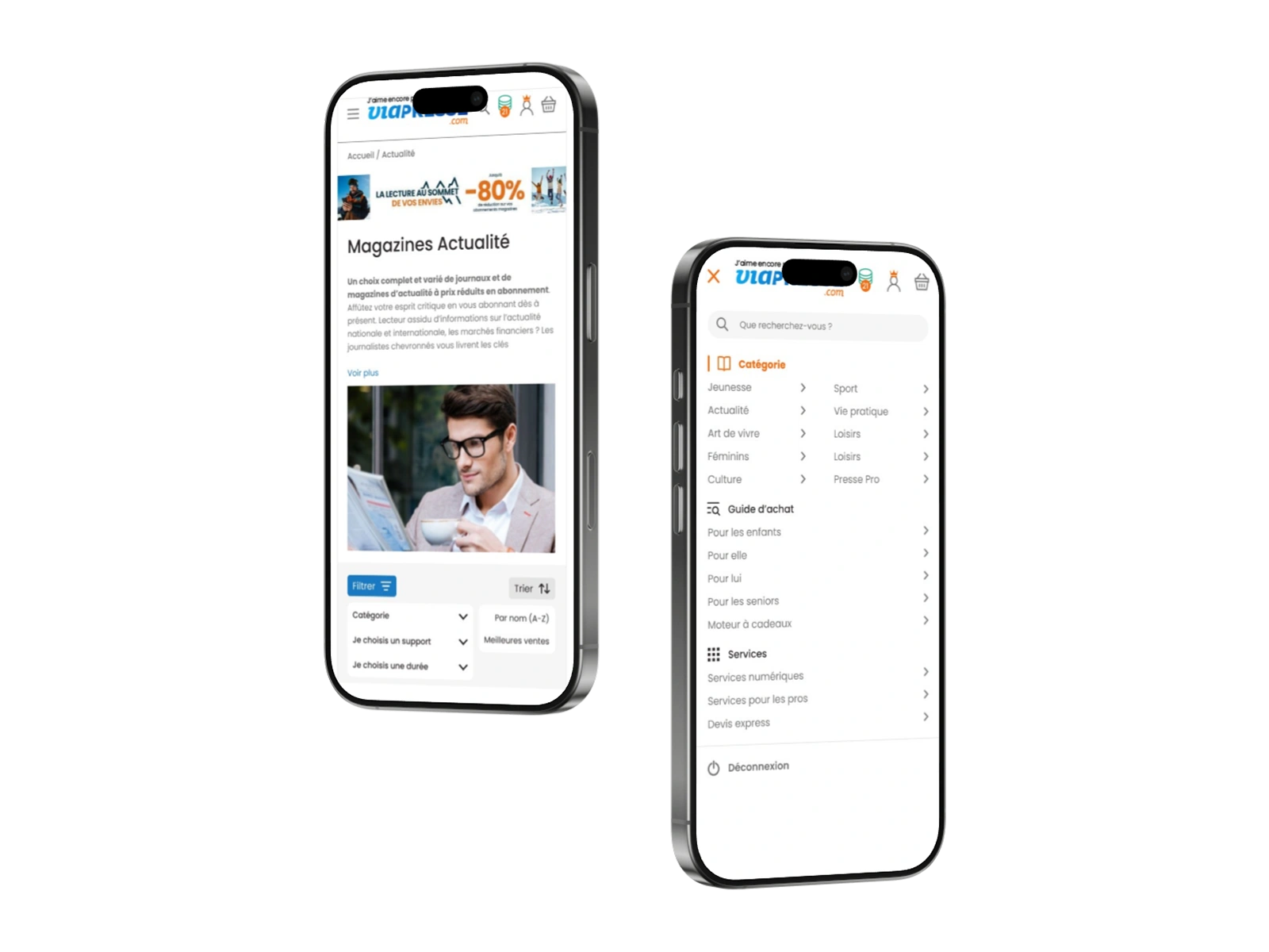 Vialife · Viapresse.com — Refonte UX mobile